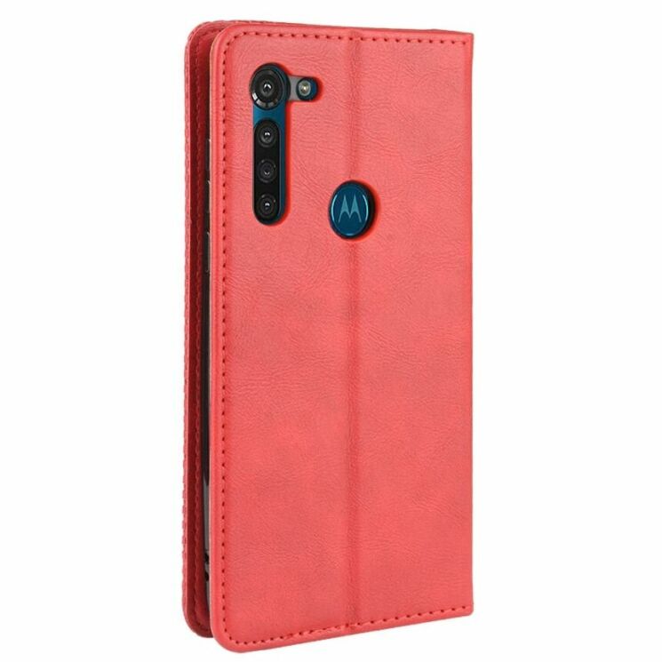 Чохол-книжка Deexe Retro Style для Motorola Moto G8 - Red: фото 9 з 13