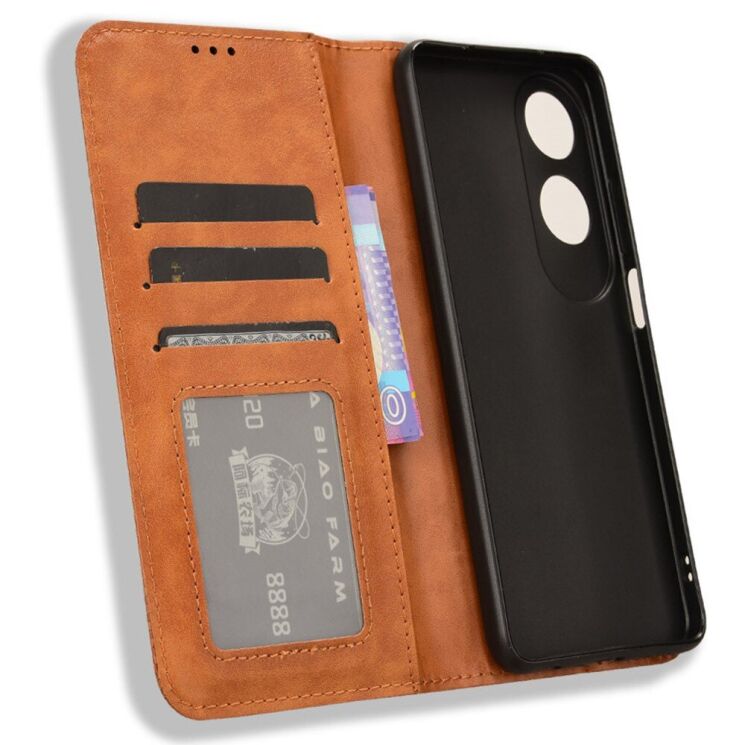 Чохол Deexe Retro Style для OPPO A60 - Brown: фото 4 з 7