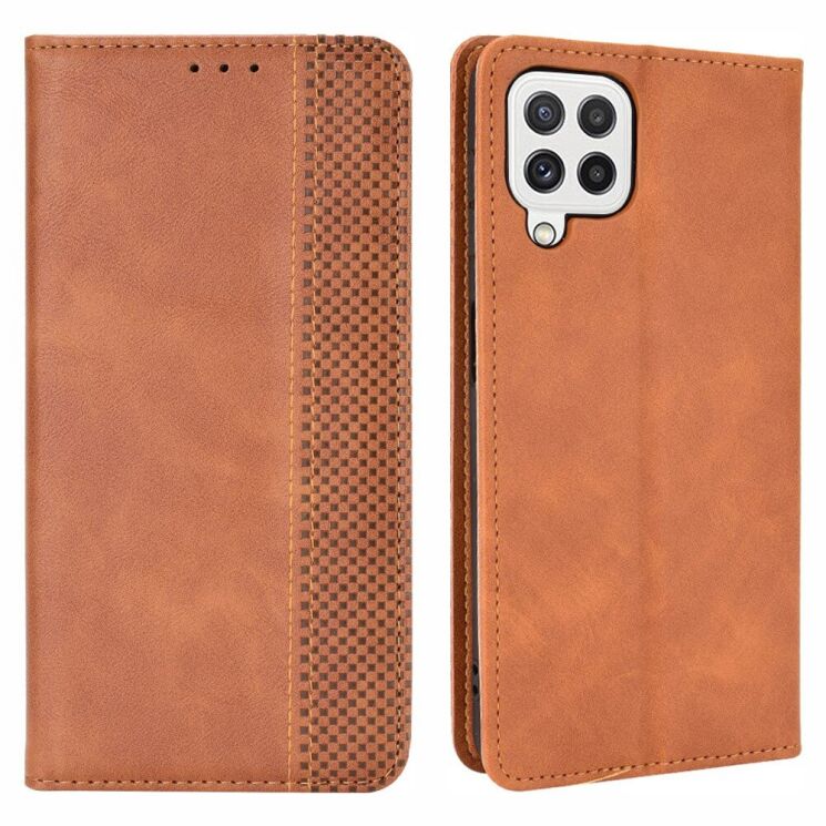 Чехол Deexe Retro Style для Samsung Galaxy A22 (A225) / M22 (M225) - Brown: фото 2 из 12