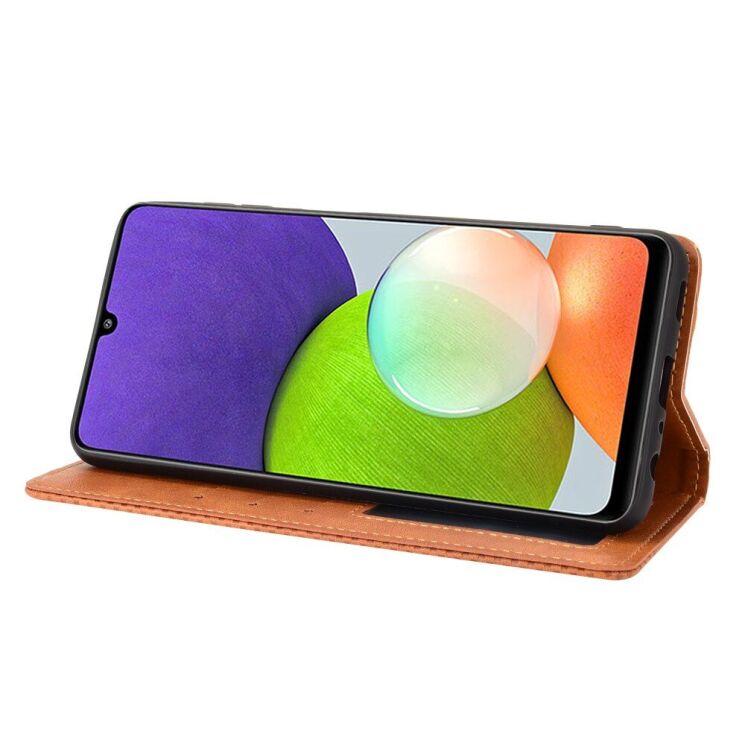 Чехол Deexe Retro Style для Samsung Galaxy A22 (A225) / M22 (M225) - Brown: фото 5 из 12
