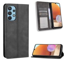 Чехол Deexe Retro Style для Samsung Galaxy A32 (А325) - Black: фото 1 из 13