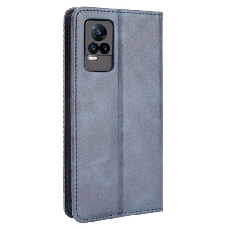 Чехол Deexe Retro Style для VIVO V21e - Blue: фото 3 из 16