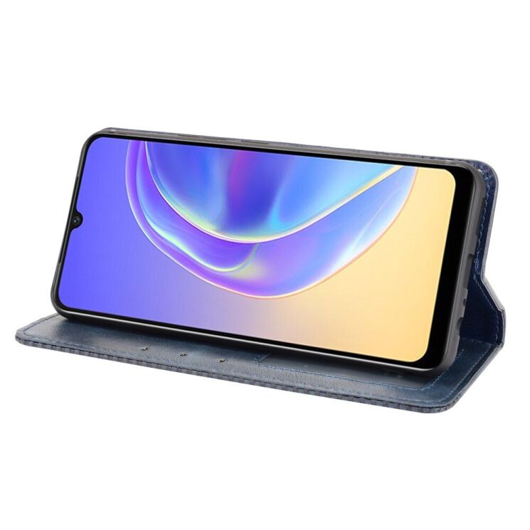 Чехол Deexe Retro Style для VIVO V21e - Blue: фото 4 из 16