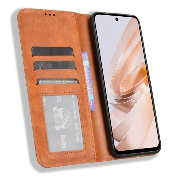 Чехол Deexe Retro Style для Xiaomi Redmi 13 - Brown: фото 2 из 7
