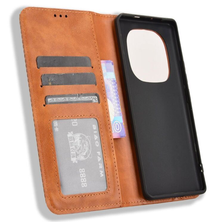 Чехол Deexe Retro Style для Xiaomi Redmi Note 14 Pro 5G / Note 14 Pro Plus / Poco X7 - Brown: фото 5 из 7