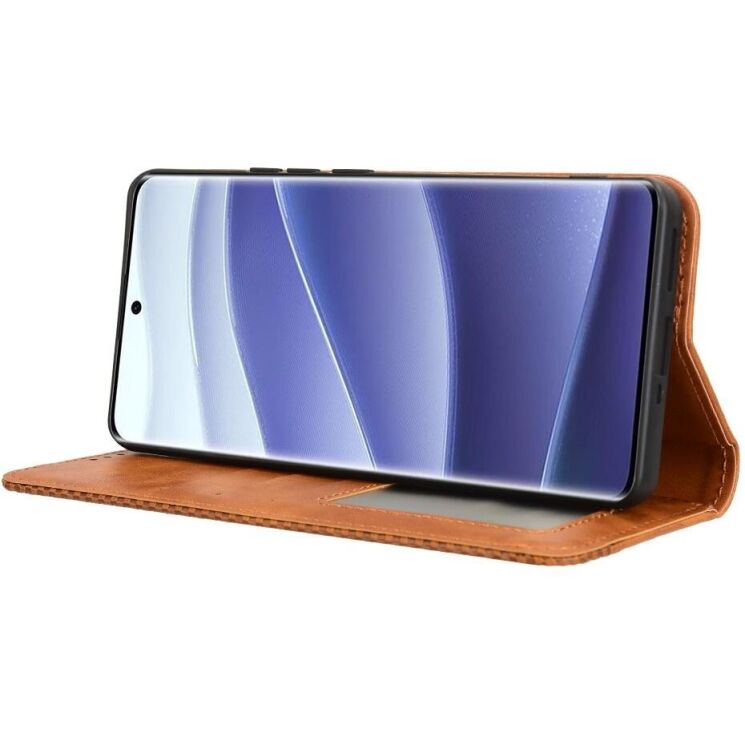 Чехол Deexe Retro Style для Xiaomi Redmi Note 14 Pro 5G / Note 14 Pro Plus / Poco X7 - Brown: фото 3 из 7