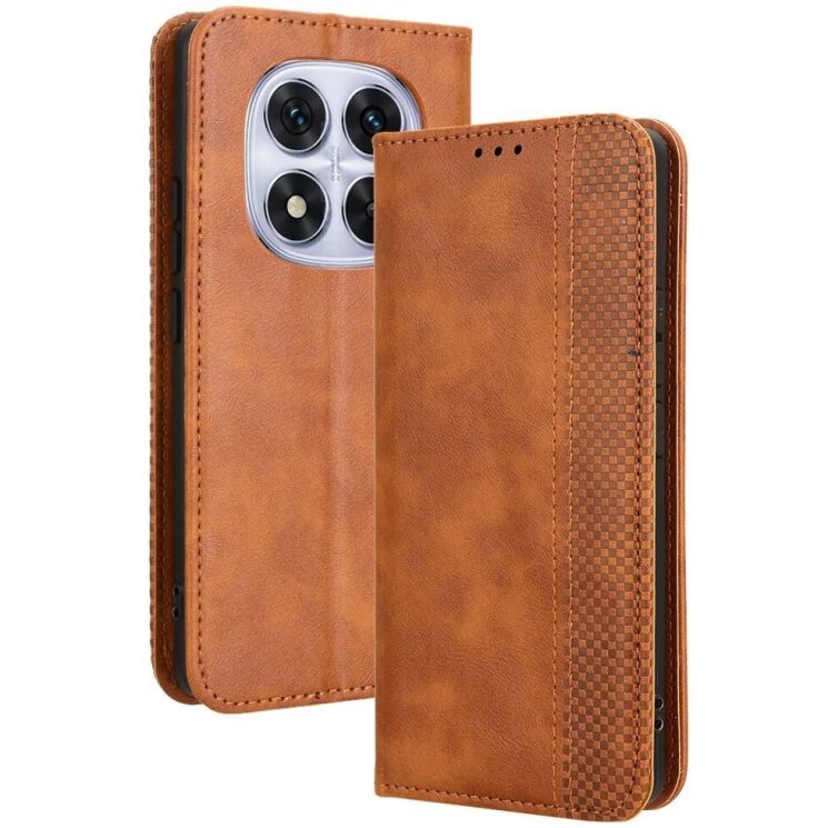 Чехол Deexe Retro Style для Xiaomi Redmi Note 14 Pro 5G / Note 14 Pro Plus / Poco X7 - Brown: фото 1 из 7
