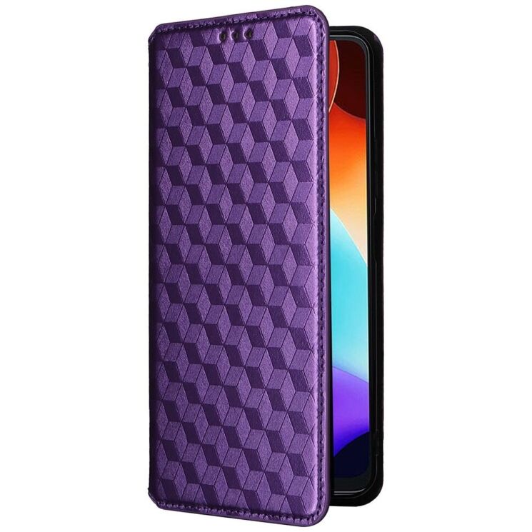 Чехол Deexe Rhombus Book для Blackview Color 8 - Purple: фото 5 из 6