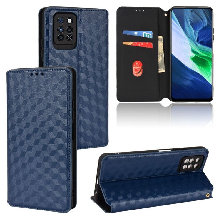 Чехол Deexe Rhombus Book для Infinix Note 10 Pro (X695C) - Blue: фото 1 из 8