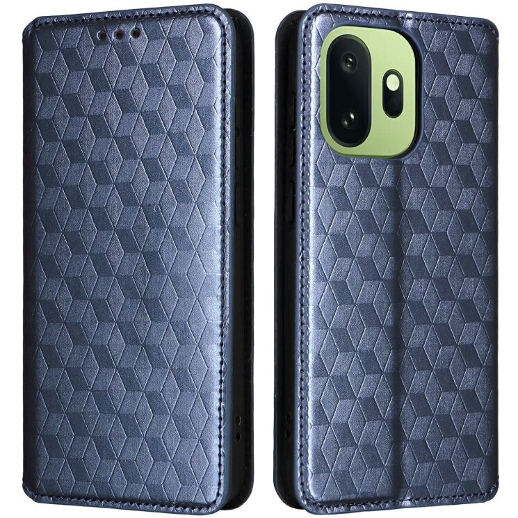 Чохол Deexe Rhombus Book для OnePlus 15T - Blue: фото 1 з 7