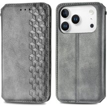Чохол Deexe Rhombus Wallet для iPhone 18 Pro / 17 Pro - Grey: фото 1 з 6