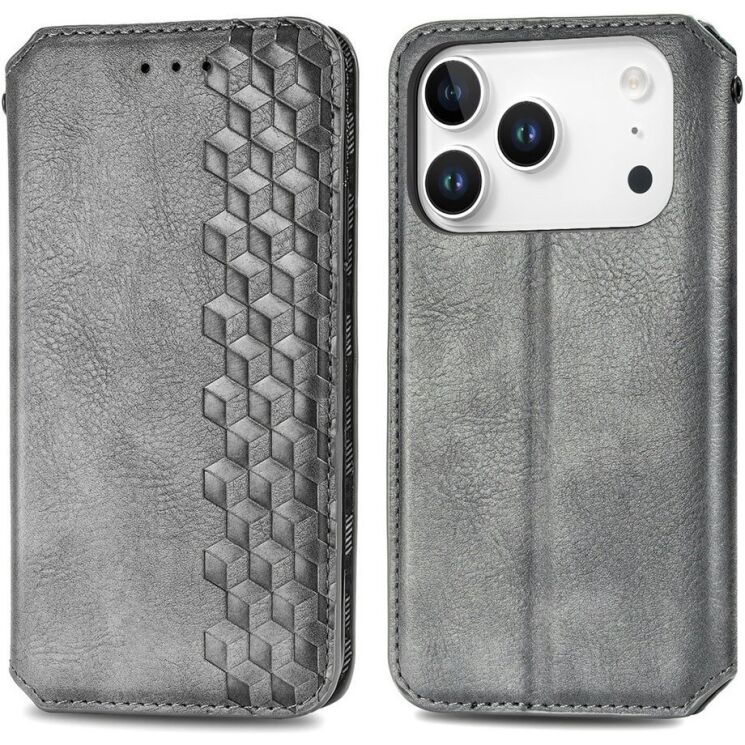 Чохол Deexe Rhombus Wallet для iPhone 18 Pro / 17 Pro - Grey (423625H) Чохол Deexe Rhombus Wallet для iPhone 18 Pro / 17 Pro - Grey: фото 1 з 6