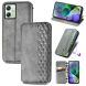 Чехол Deexe Rhombus Wallet для Motorola Moto G54 / G54 Power - Grey (340245H). Фото 4 из 7