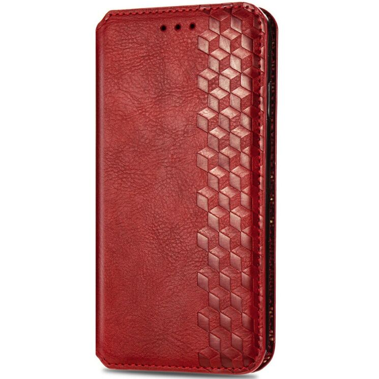 Чехол Deexe Rhombus Wallet для Motorola Moto G86 Power - Red: фото 4 из 6