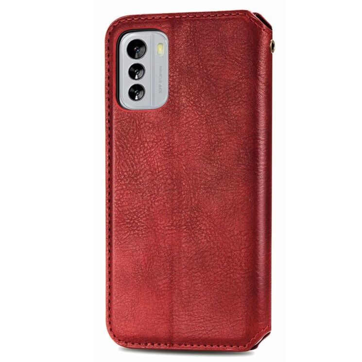 Чохол Deexe Rhombus Wallet для Nokia G60 - Red: фото 6 з 9