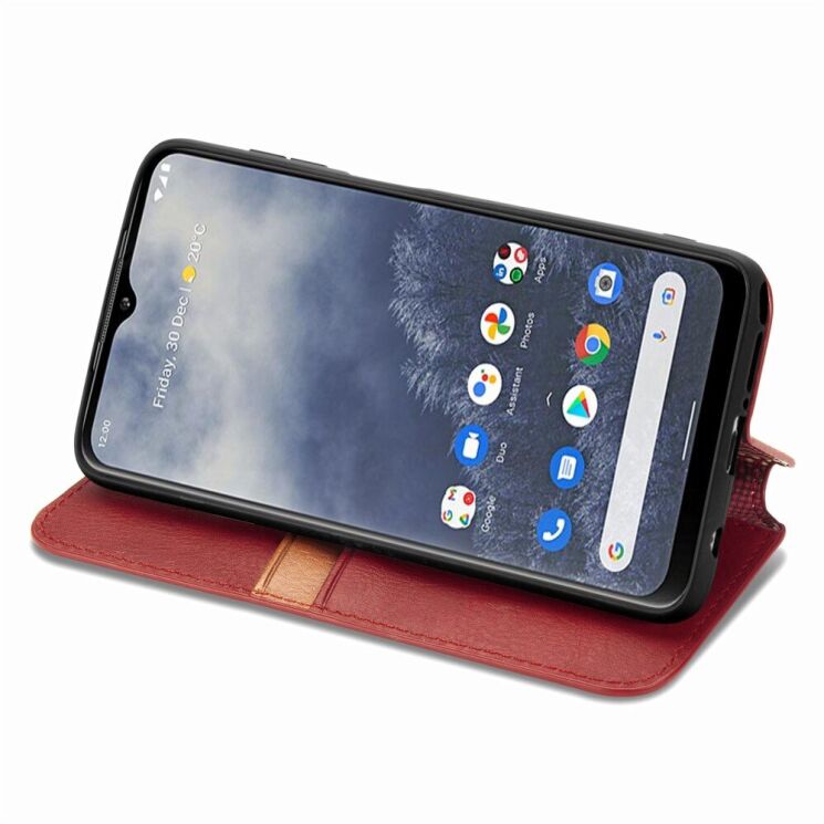 Чохол Deexe Rhombus Wallet для Nokia G60 - Red: фото 3 з 9