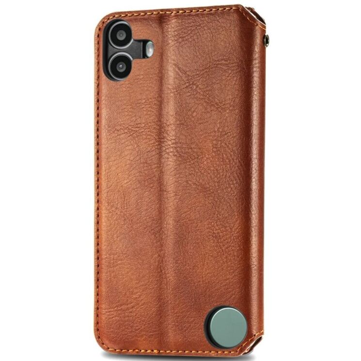 Чехол Deexe Rhombus Wallet для Nothing CMF Phone 1 - Brown: фото 5 из 9
