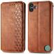 Чехол Deexe Rhombus Wallet для Nothing CMF Phone 1 - Brown (370915Z). Фото 1 из 9
