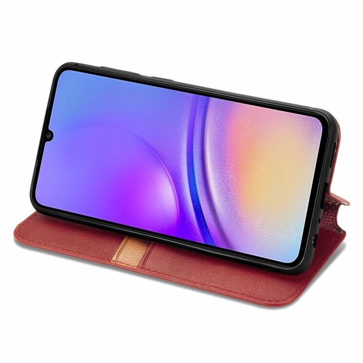 Чехол Deexe Rhombus Wallet для Samsung Galaxy A05 (A055) - Red: фото 3 из 6