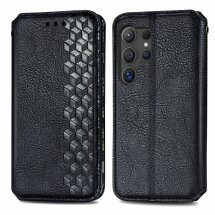 Чехол Deexe Rhombus Wallet для Samsung Galaxy S26 Ultra (S948) - Black: фото 1 из 6