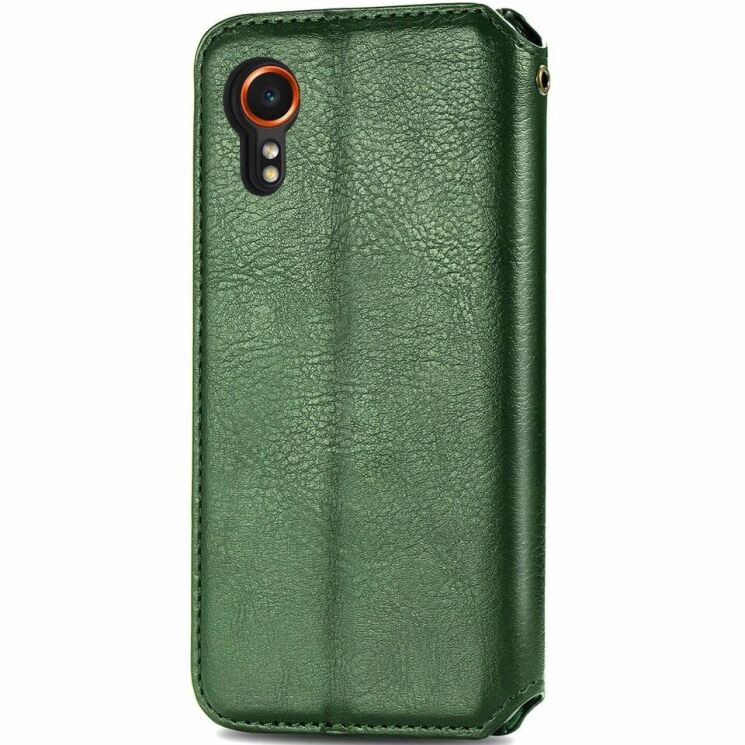 Чехол Deexe Rhombus Wallet для Samsung Galaxy Xcover 7 (G556) - Green: фото 5 из 6
