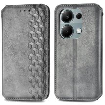 Чехол Deexe Rhombus Wallet для Xiaomi Redmi Note 13 Pro 4G / Poco M6 Pro - Grey: фото 1 из 11