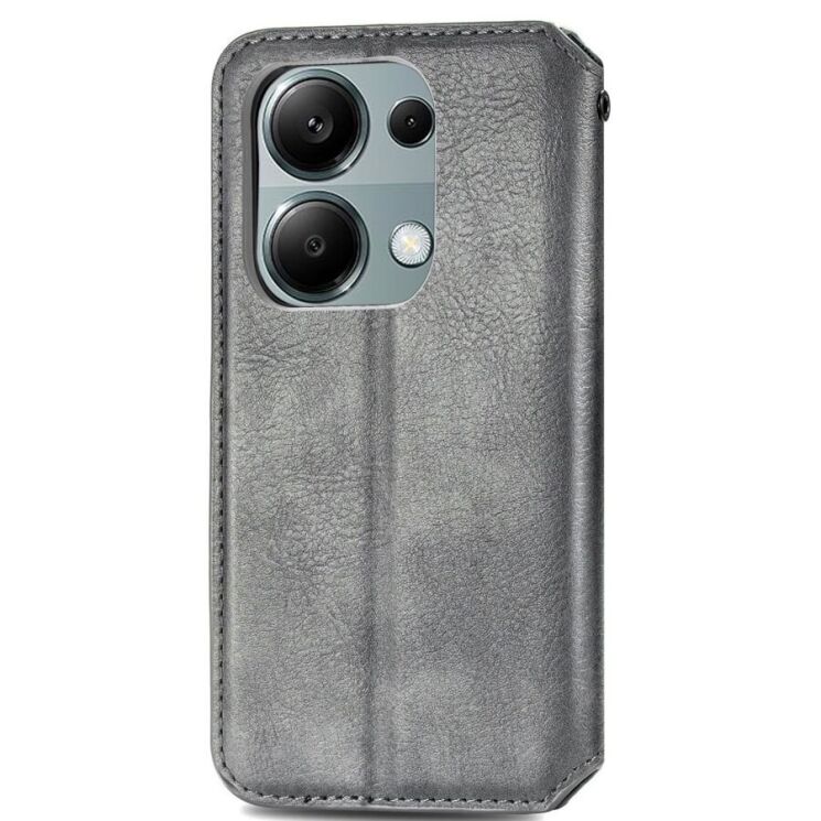 Чехол Deexe Rhombus Wallet для Xiaomi Redmi Note 13 Pro 4G / Poco M6 Pro - Grey: фото 6 из 11