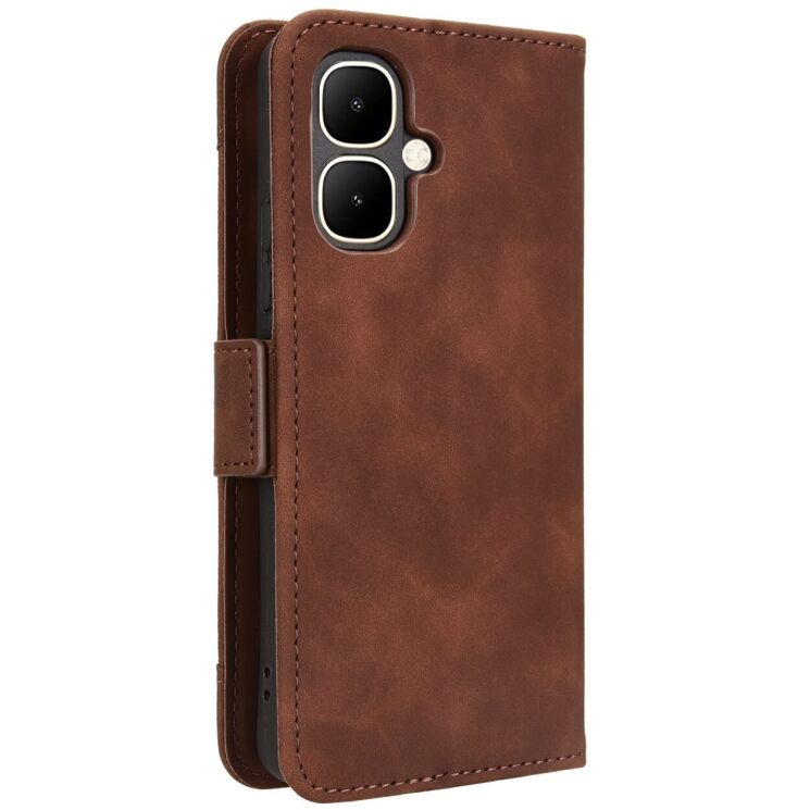 Чохол Deexe Wallet Stand для Infinix Smart 10 - Brown: фото 6 з 13
