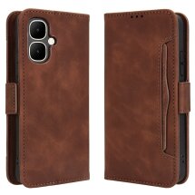 Чохол Deexe Wallet Stand для Infinix Smart 10 - Brown: фото 1 з 13