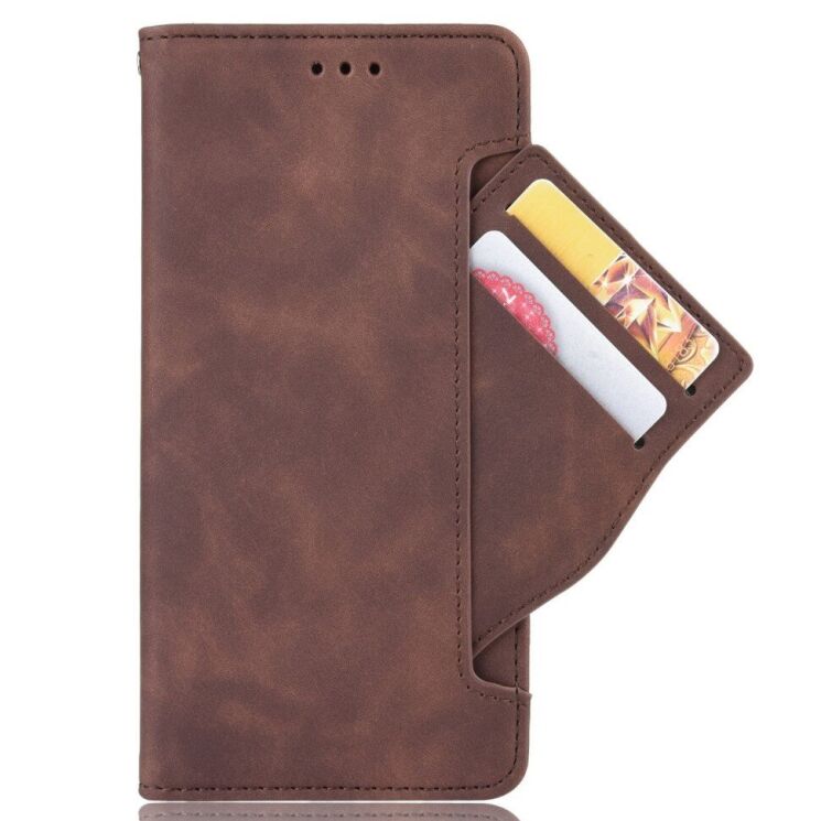 Чехол Deexe Wallet Stand для Nokia C21 Plus - Brown: фото 3 из 6