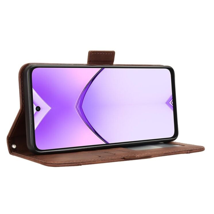 Чехол Deexe Wallet Stand для OPPO A3x / A3 / A40m - Brown: фото 3 из 7