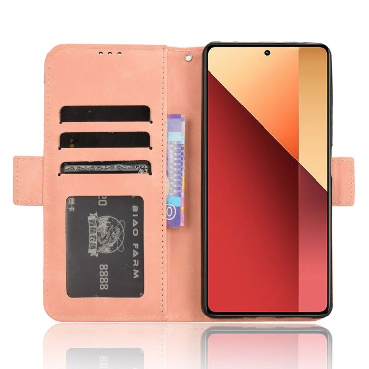 Чохол Deexe Wallet Stand для Xiaomi Redmi Note 13 Pro 4G / Note 14S / Poco M6 Pro - Pink: фото 3 з 7
