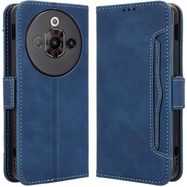 Чехол Deexe Wallet Stand для ZTE Nubia Focus Pro - Blue: фото 1 из 8