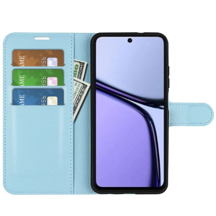 Чехол-книжка Deexe Book Type для Realme C65 - Blue: фото 2 из 6