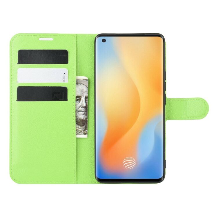 Классический чехол-книжка Deexe Book Type для VIVO X50 Pro - Green: фото 4 из 6