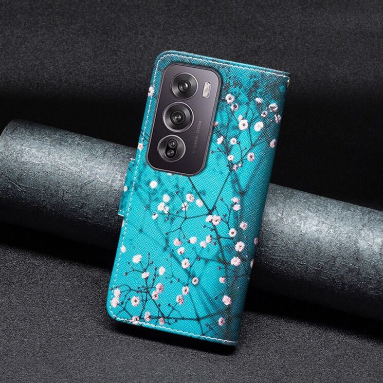 Чохол-книжка Deexe Color Wallet для OPPO Reno 12 Pro - Plum Blossom: фото 5 з 7