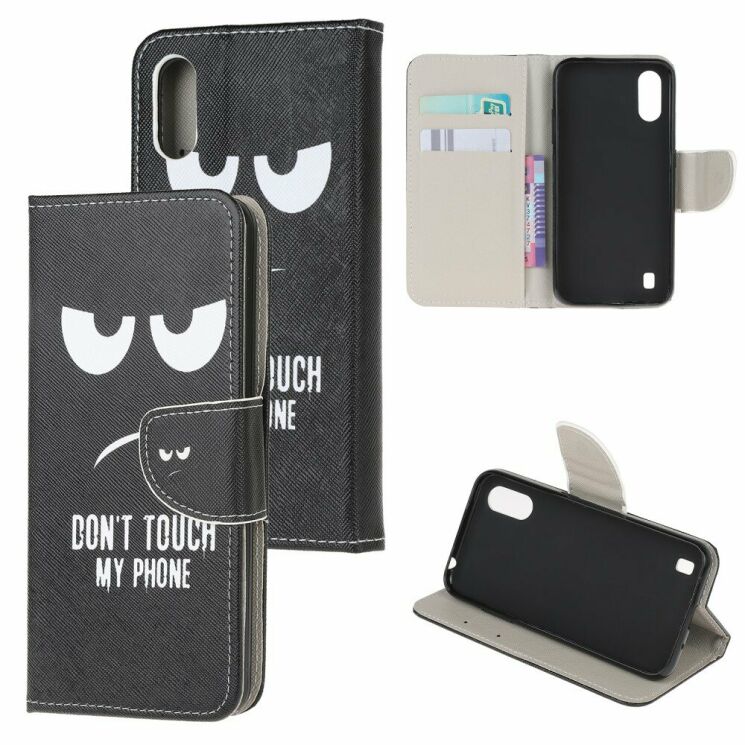 Чехол-книжка Deexe Color Wallet для Samsung Galaxy A01 (A015) - Don't Touch My Phone: фото 1 из 7