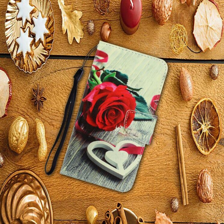 Чехол-книжка Deexe Color Wallet для Samsung Galaxy M11 (M115) - Red Rose: фото 3 из 5