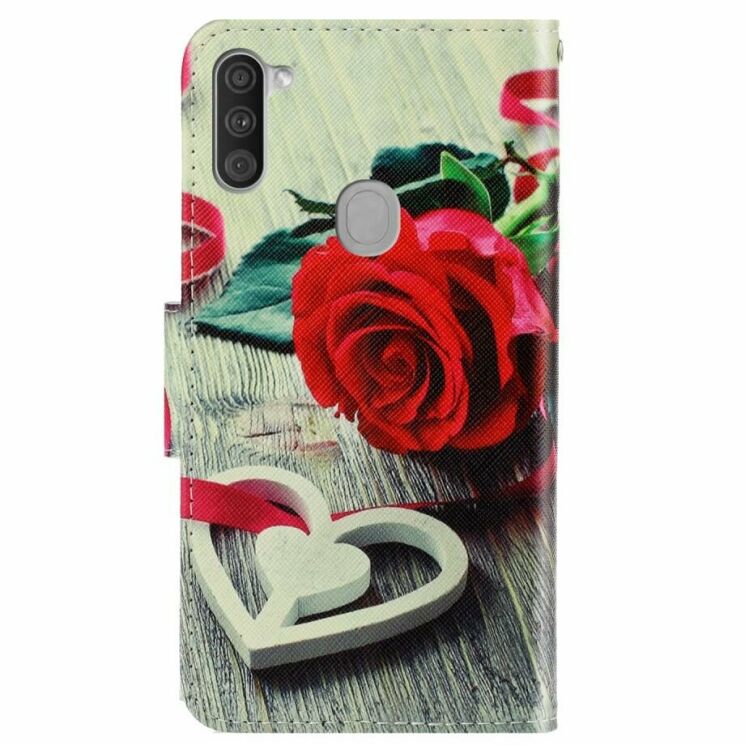 Чехол-книжка Deexe Color Wallet для Samsung Galaxy M11 (M115) - Red Rose: фото 2 из 5