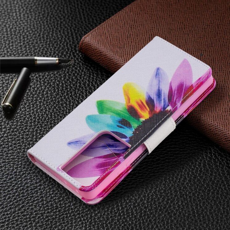 Чехол-книжка Deexe Color Wallet для Samsung Galaxy S21 Ultra (G998) - Flower: фото 6 из 9