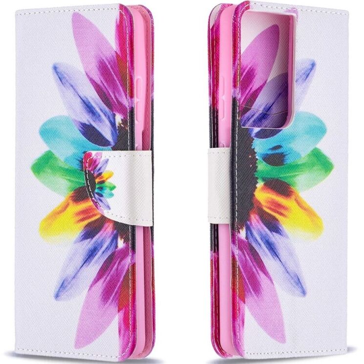 Чехол-книжка Deexe Color Wallet для Samsung Galaxy S21 Ultra (G998) - Flower: фото 2 из 9