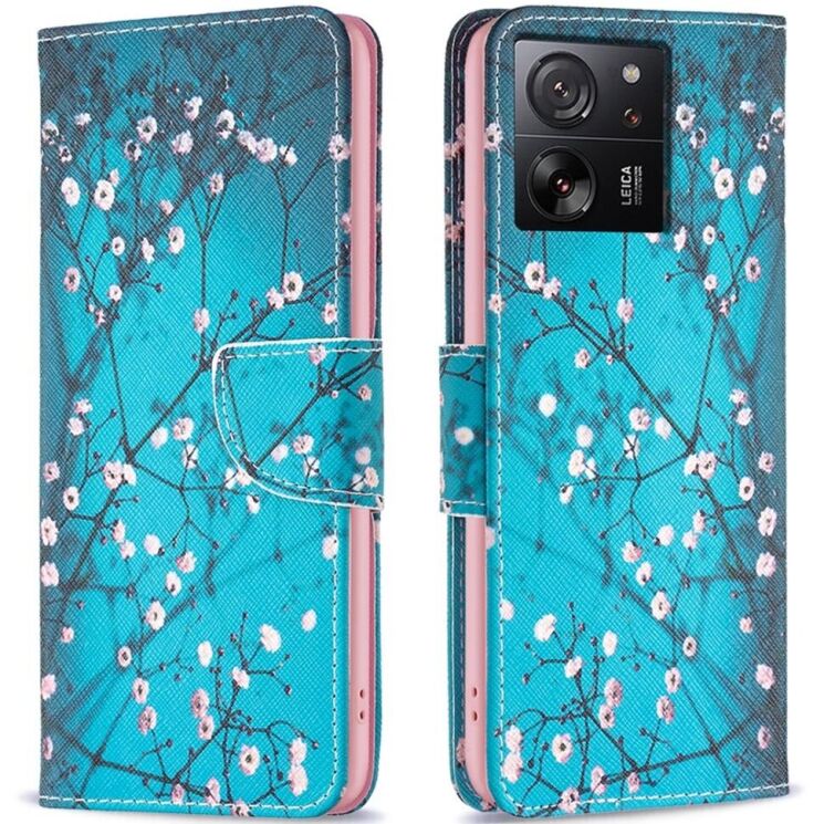 Чехол-книжка Deexe Color Wallet для Xiaomi 13T / 13T Pro - Plum Blossom: фото 1 из 8