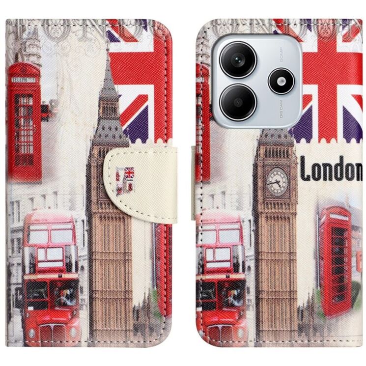 Чохол-книжка Deexe Color Wallet для Xiaomi Redmi Note 14 4G - London Big Ben: фото 1 з 5