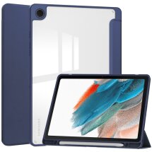 Чехол-книжка Deexe Crystal Back для Samsung Galaxy Tab A9 Plus (X210/216) - Dark Blue: фото 1 из 8