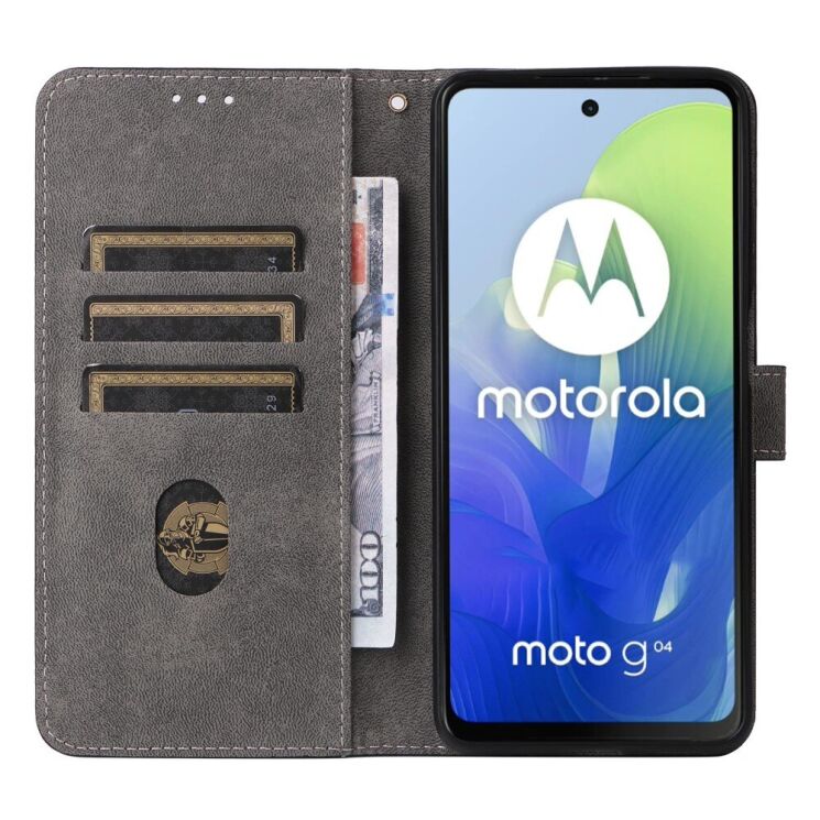 Чехол-книжка Deexe Delta Book для Motorola Moto G24 / G24 Power / G04 / G04s / E14 - Black: фото 2 из 8