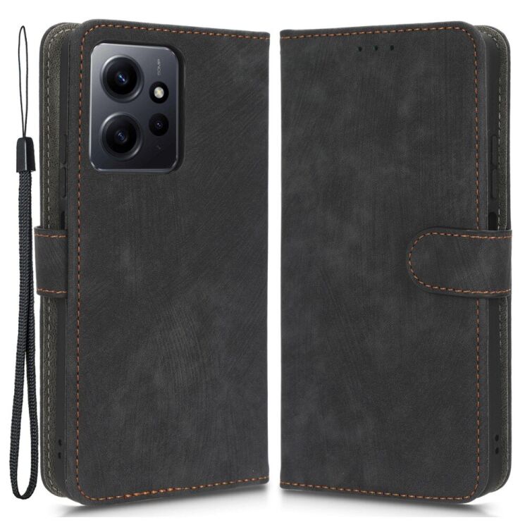 Чехол-книжка Deexe Delta Book для Xiaomi Redmi Note 12 - Black: фото 1 из 5