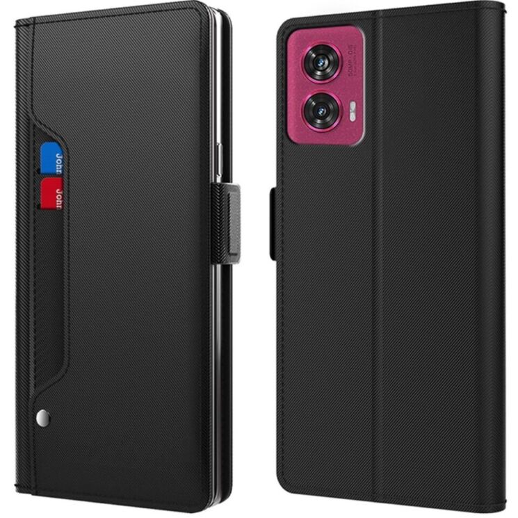 Чехол-книжка Deexe Eclipse Wallet для Motorola Edge 50 Fusion - Black: фото 1 из 10