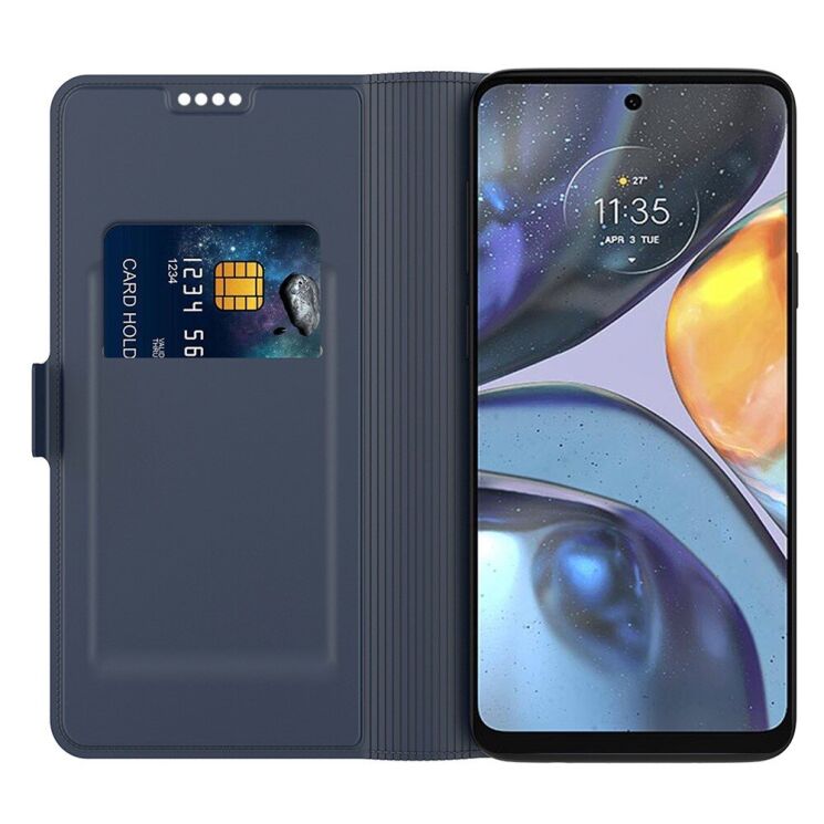 Чехол-книжка Deexe Faro Wallet для Motorola Moto G60 - Blue: фото 2 из 8