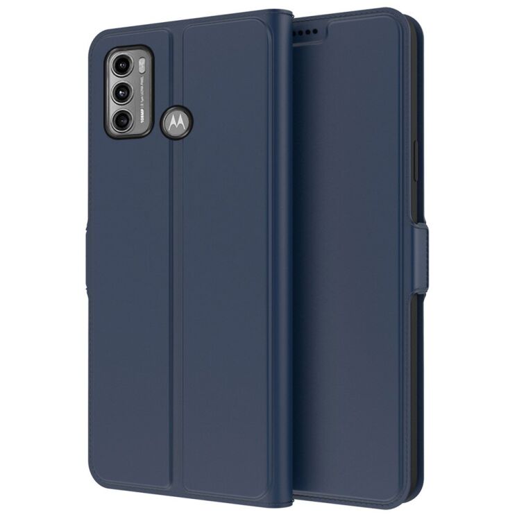 Чехол-книжка Deexe Faro Wallet для Motorola Moto G60 - Blue: фото 1 из 8