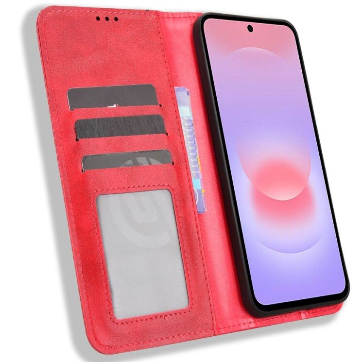 Чехол-книжка Deexe Retro Style для Samsung Galaxy A37 (A376) - Red: фото 5 из 8